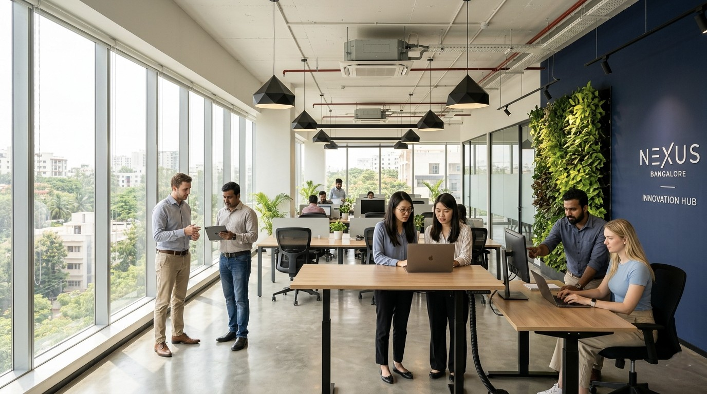 GCC India Advisory — multinational team in Bangalore tech office
